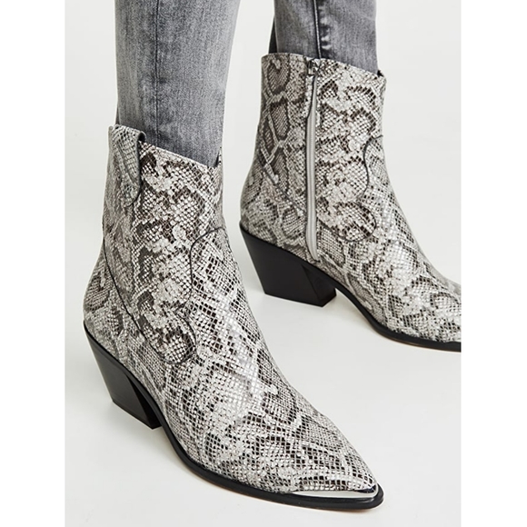 Gorgeous Villa Rouge Snake Embossed Booties - Picture 6 of 6